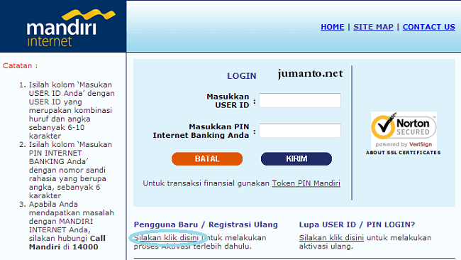 Cara buat internet banking mandiri