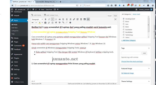 cara screenshot di windows paling mudah