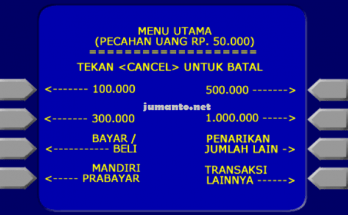 cara beli pulsa lewat atm