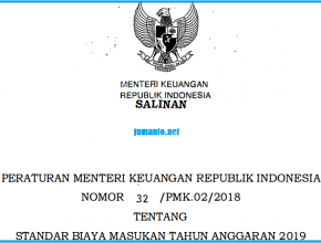 standar biaya umum 2019 dari kemenkeu